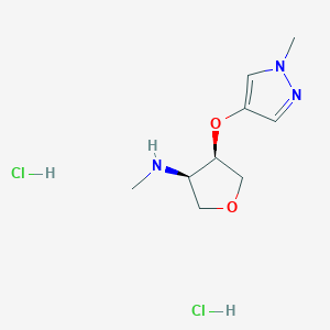 (3R,4R)-N-methyl-4-[(1-methyl-1H-pyrazol-4-yl)oxy]oxolan-3-amine dihydrochloride