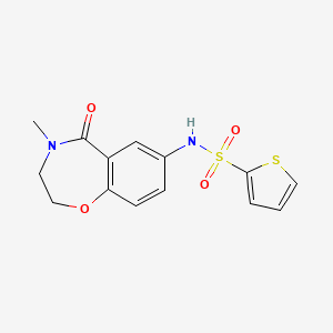 N-(4-methyl-5-oxo-2,3,4,5-tetrahydrobenzo[f][1,4]oxazepin-7-yl)thiophene-2-sulfonamide
