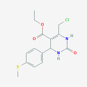 molecular formula C15H17ClN2O3S B2486385 Ethyl 6-(chloromethyl)-4-[4-(methylsulfanyl)phenyl]-2-oxo-1,2,3,4-tetrahydropyrimidine-5-carboxylate CAS No. 1225023-79-9