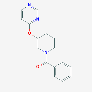molecular formula C16H17N3O2 B2486395 4-[(1-benzoylpiperidin-3-yl)oxy]pyrimidine CAS No. 2034580-26-0