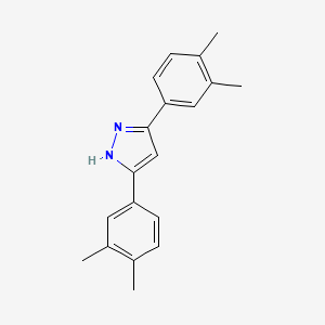 molecular formula C19H20N2 B2486433 3,5-bis(3,4-dimethylphenyl)-1H-pyrazole CAS No. 1159993-16-4
