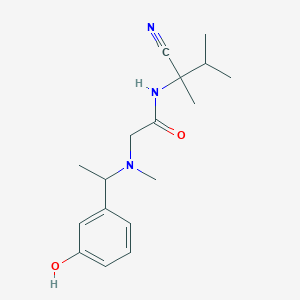 molecular formula C17H25N3O2 B2486438 N-(1-cyano-1,2-dimethylpropyl)-2-{[1-(3-hydroxyphenyl)ethyl](methyl)amino}acetamide CAS No. 1355831-56-9