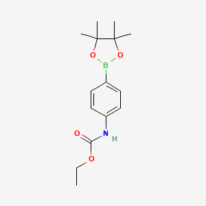 molecular formula C15H22BNO4 B2486443 Ethyl (4-(4,4,5,5-tetramethyl-1,3,2-dioxaborolan-2-yl)phenyl)carbamate CAS No. 1386860-57-6