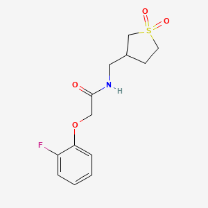 molecular formula C13H16FNO4S B2486463 N-((1,1-dioxidotetrahydrothiophen-3-yl)methyl)-2-(2-fluorophenoxy)acetamide CAS No. 1219841-83-4
