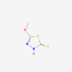 molecular formula C3H4N2OS2 B2486484 5-Methoxy-1,3,4-thiadiazole-2-thiol CAS No. 37158-90-0