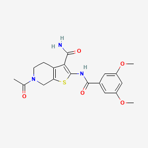 B2486530 6-Acetyl-2-(3,5-dimethoxybenzamido)-4,5,6,7-tetrahydrothieno[2,3-c]pyridine-3-carboxamide CAS No. 864927-54-8