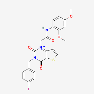molecular formula C23H20FN3O5S B2486542 N-(2,4-dimethoxyphenyl)-2-{3-[(4-fluorophenyl)methyl]-2,4-dioxo-1H,2H,3H,4H-thieno[3,2-d]pyrimidin-1-yl}acetamide CAS No. 1252818-36-2