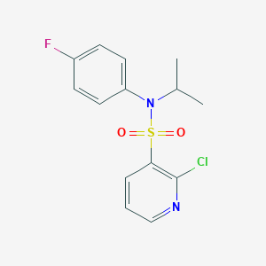 2-chloro-N-(4-fluorophenyl)-N-(propan-2-yl)pyridine-3-sulfonamide
