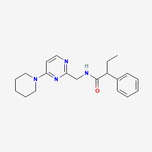 2-phenyl-N-((4-(piperidin-1-yl)pyrimidin-2-yl)methyl)butanamide