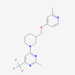 2-Methyl-4-[3-[(2-methylpyridin-4-yl)oxymethyl]piperidin-1-yl]-6-(trifluoromethyl)pyrimidine