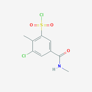 3-Chloro-2-methyl-5-(methylcarbamoyl)benzene-1-sulfonyl chloride