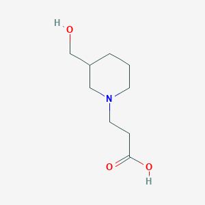 molecular formula C9H17NO3 B2486584 3-(3-Hydroxymethyl-piperidin-1-yl)-propionic acid CAS No. 842972-27-4