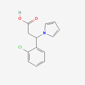 molecular formula C13H12ClNO2 B2486590 3-(2-chlorophenyl)-3-(1H-pyrrol-1-yl)propanoic acid CAS No. 1026779-66-7
