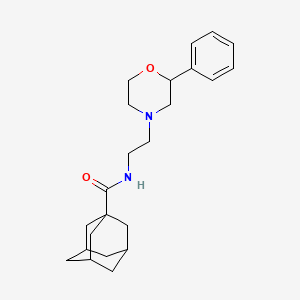 molecular formula C23H32N2O2 B2486591 N-[2-(2-phenylmorpholin-4-yl)ethyl]adamantane-1-carboxamide CAS No. 953969-08-9