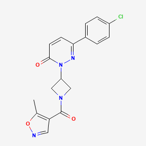 6-(4-Chlorophenyl)-2-[1-(5-methyl-1,2-oxazole-4-carbonyl)azetidin-3-yl]pyridazin-3-one