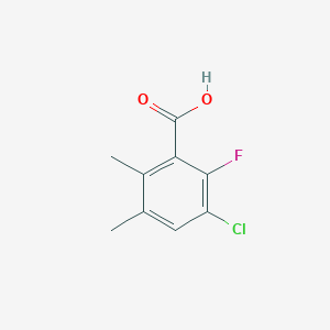 molecular formula C9H8ClFO2 B2486616 3-Chloro-2-fluoro-5,6-dimethylbenzoic acid CAS No. 1895400-40-4