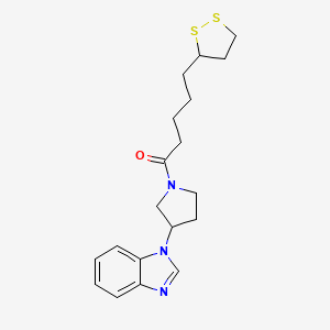 1-(3-(1H-benzo[d]imidazol-1-yl)pyrrolidin-1-yl)-5-(1,2-dithiolan-3-yl)pentan-1-one