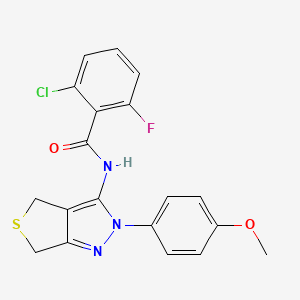 2-chloro-6-fluoro-N-(2-(4-methoxyphenyl)-4,6-dihydro-2H-thieno[3,4-c]pyrazol-3-yl)benzamide