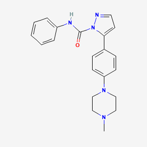 5-[4-(4-methylpiperazino)phenyl]-N-phenyl-1H-pyrazole-1-carboxamide