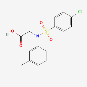 molecular formula C16H16ClNO4S B2486678 N-[(4-chlorophenyl)sulfonyl]-N-(3,4-dimethylphenyl)glycine CAS No. 769930-41-8