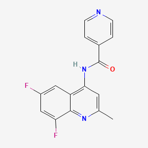 molecular formula C16H11F2N3O B2486697 N-(6,8-difluoro-2-methylquinolin-4-yl)pyridine-4-carboxamide CAS No. 1010913-90-2