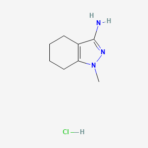 molecular formula C8H14ClN3 B2486699 1-Methyl-4,5,6,7-tetrahydro-1H-indazol-3-amine hydrochloride CAS No. 1956327-57-3