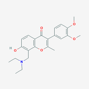 B2486728 8-((diethylamino)methyl)-3-(3,4-dimethoxyphenyl)-7-hydroxy-2-methyl-4H-chromen-4-one CAS No. 848728-87-0