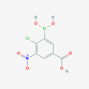 molecular formula C7H5BClNO6 B2486729 4-Chloro-3-(dihydroxyboranyl)-5-nitrobenzoic acid CAS No. 2377611-43-1