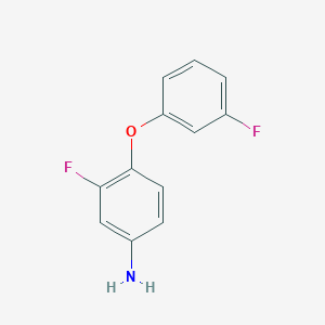 molecular formula C12H9F2NO B2486763 3-Fluoro-4-(3-fluorophenoxy)aniline CAS No. 937597-93-8