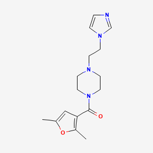 molecular formula C16H22N4O2 B2486770 1-(2,5-dimethylfuran-3-carbonyl)-4-[2-(1H-imidazol-1-yl)ethyl]piperazine CAS No. 1396887-06-1