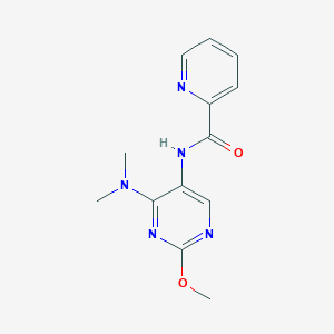 molecular formula C13H15N5O2 B2486771 N-[4-(dimethylamino)-2-methoxypyrimidin-5-yl]pyridine-2-carboxamide CAS No. 1797253-31-6