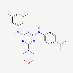 molecular formula C24H30N6O B2486831 N2-(3,5-dimethylphenyl)-N4-(4-isopropylphenyl)-6-morpholino-1,3,5-triazine-2,4-diamine CAS No. 898648-10-7