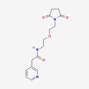 molecular formula C15H19N3O4 B2486837 N-{2-[2-(2,5-dioxopyrrolidin-1-yl)ethoxy]ethyl}-2-(pyridin-3-yl)acetamide CAS No. 2320421-39-2