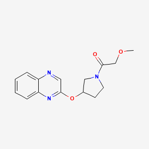 molecular formula C15H17N3O3 B2486850 2-Methoxy-1-[3-(quinoxalin-2-yloxy)pyrrolidin-1-yl]ethan-1-one CAS No. 2097918-47-1