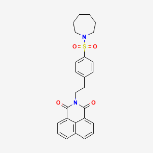 molecular formula C26H26N2O4S B2486852 2-(4-(azepan-1-ylsulfonyl)phenethyl)-1H-benzo[de]isoquinoline-1,3(2H)-dione CAS No. 877818-68-3