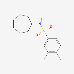 molecular formula C15H23NO2S B2486889 N-cycloheptyl-3,4-dimethylbenzenesulfonamide CAS No. 731795-78-1