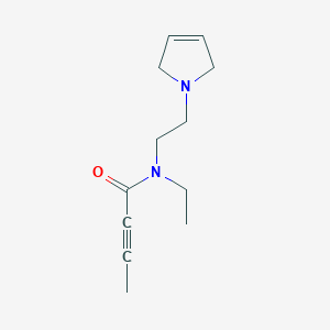 molecular formula C12H18N2O B2486897 N-[2-(2,5-Dihydropyrrol-1-yl)ethyl]-N-ethylbut-2-ynamide CAS No. 2411259-97-5