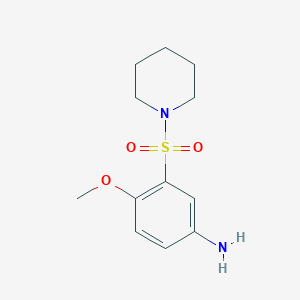 molecular formula C12H18N2O3S B2486924 4-Methoxy-3-(piperidine-1-sulfonyl)-phenylamine CAS No. 726157-16-0