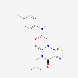 molecular formula C19H22N4O3S B2486925 N-(4-ethylphenyl)-2-(6-isobutyl-5,7-dioxo-6,7-dihydroisothiazolo[4,3-d]pyrimidin-4(5H)-yl)acetamide CAS No. 1251620-09-3