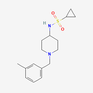 B2486928 N-{1-[(3-methylphenyl)methyl]piperidin-4-yl}cyclopropanesulfonamide CAS No. 2415541-36-3