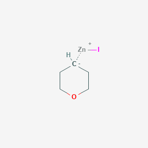 molecular formula C5H9IOZn B2486940 (Tetrahydropyran-4-yl)zinc iodide, 0.5M in THF CAS No. 1350356-52-3