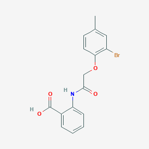 B2486960 2-(2-(2-Bromo-4-methylphenoxy)acetamido)benzoic acid CAS No. 301693-79-8