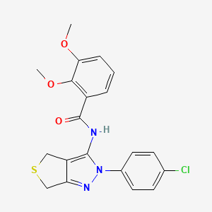 molecular formula C20H18ClN3O3S B2486961 N-(2-(4-chlorophenyl)-4,6-dihydro-2H-thieno[3,4-c]pyrazol-3-yl)-2,3-dimethoxybenzamide CAS No. 361166-99-6