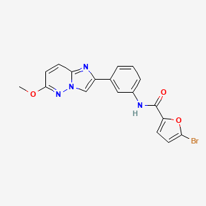 molecular formula C18H13BrN4O3 B2486966 5-bromo-N-(3-(6-methoxyimidazo[1,2-b]pyridazin-2-yl)phenyl)furan-2-carboxamide CAS No. 953214-67-0