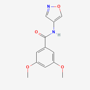 molecular formula C12H12N2O4 B2486970 3,5-dimethoxy-N-(1,2-oxazol-4-yl)benzamide CAS No. 1396710-54-5