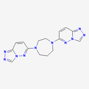 molecular formula C15H16N10 B2486974 1,4-Bis([1,2,4]triazolo[4,3-b]pyridazin-6-yl)-1,4-diazepane CAS No. 2320669-20-1
