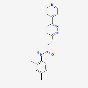 molecular formula C19H18N4OS B2486986 N-(2,4-dimethylphenyl)-2-{[6-(pyridin-4-yl)pyridazin-3-yl]sulfanyl}acetamide CAS No. 872701-66-1