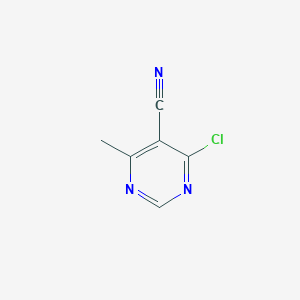 molecular formula C6H4ClN3 B2487006 4-Chloro-6-methylpyrimidine-5-carbonitrile CAS No. 425395-73-9