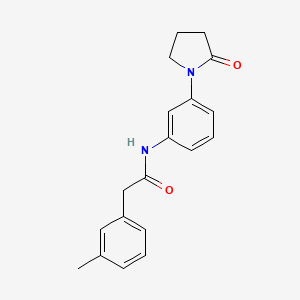 molecular formula C19H20N2O2 B2487023 2-(3-methylphenyl)-N-[3-(2-oxopyrrolidin-1-yl)phenyl]acetamide CAS No. 941957-08-0