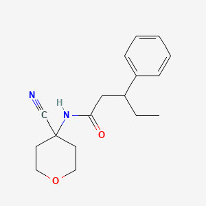 molecular formula C17H22N2O2 B2487033 N-(4-cyanooxan-4-yl)-3-phenylpentanamide CAS No. 1355848-63-3